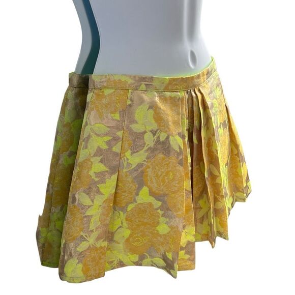 ANNE KURRIS High Belgium Designer Floral Mini Skirt Size 12 - Picture 3 of 8